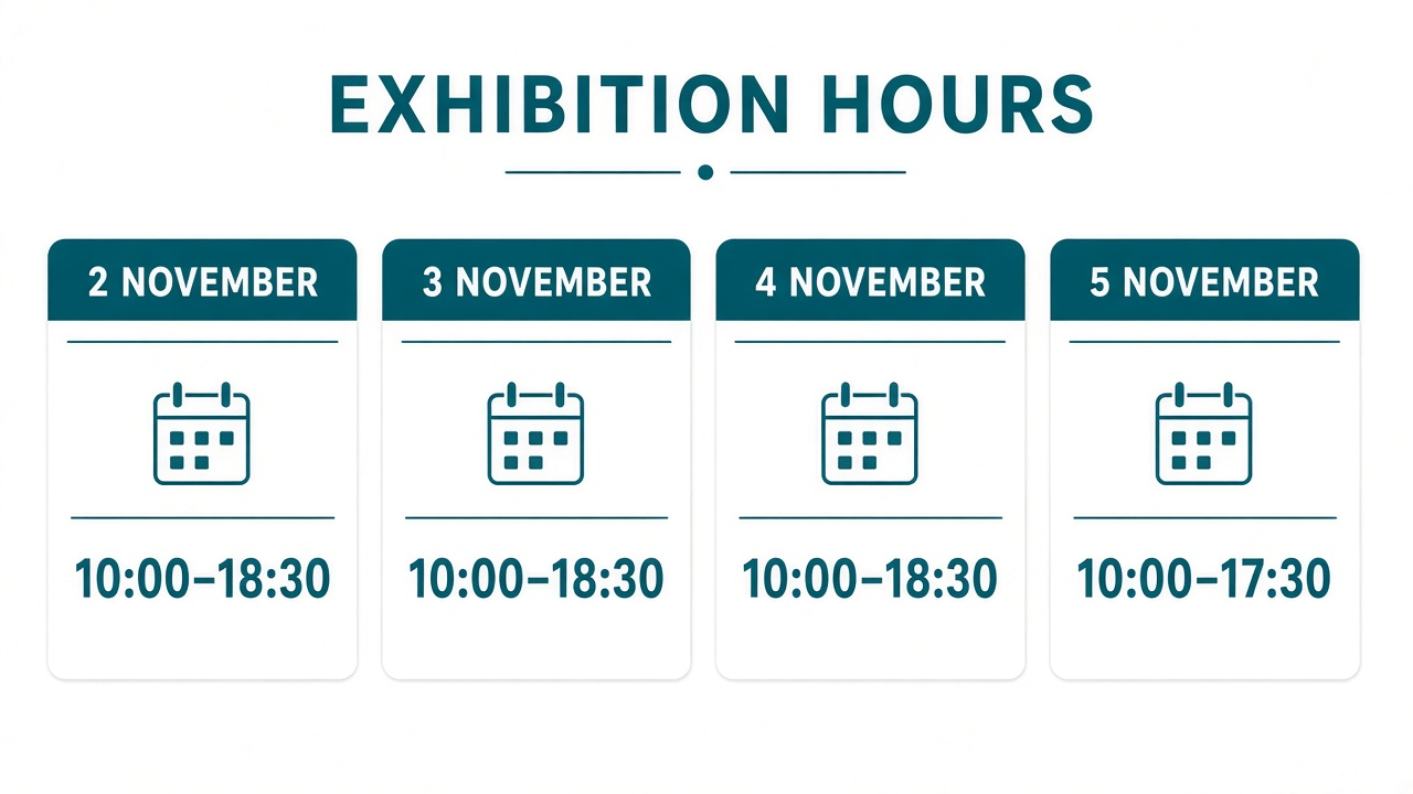ADIPEC exhibition opening hours for 2 to 5 November 2026